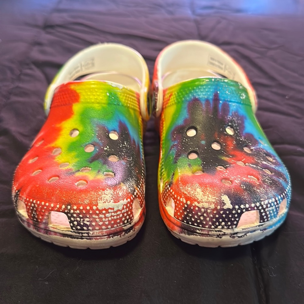 Kids Tie dye Crocs